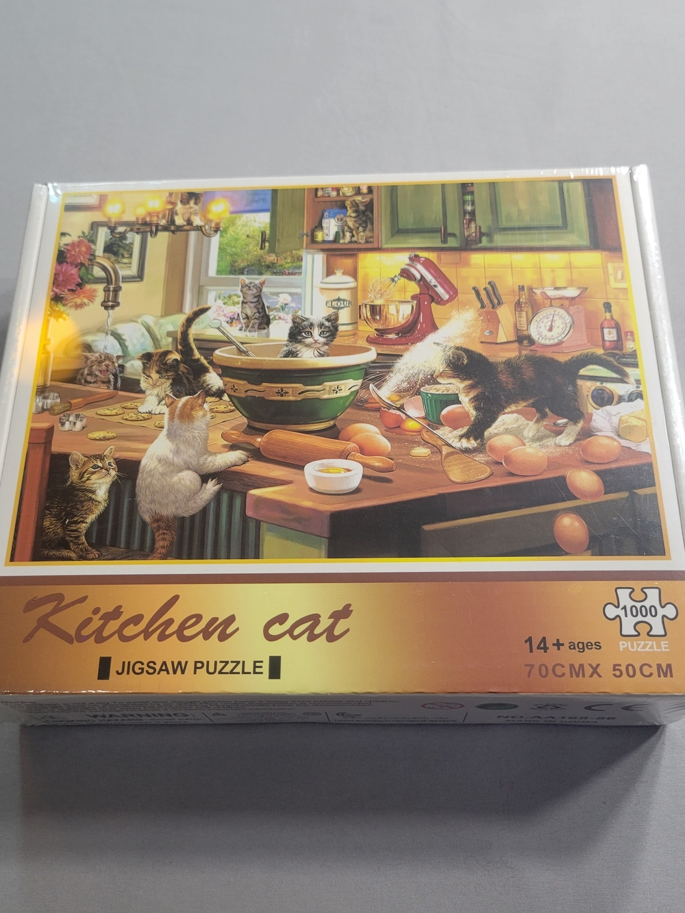 Kitchen Cat Jigsaw Puzzle - 1000 Piece - Yellow